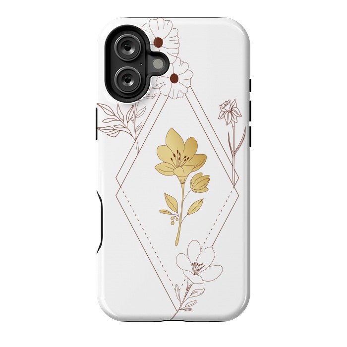 iPhone 16 Plus StrongFit gold flower  by haroulita