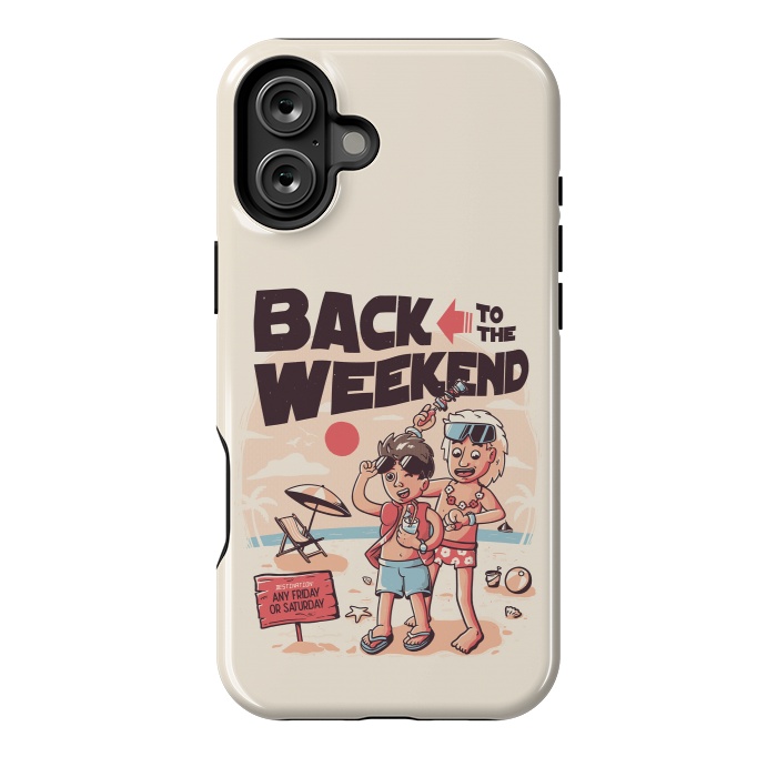 iPhone 16 Plus StrongFit Back to the Weekend by eduely