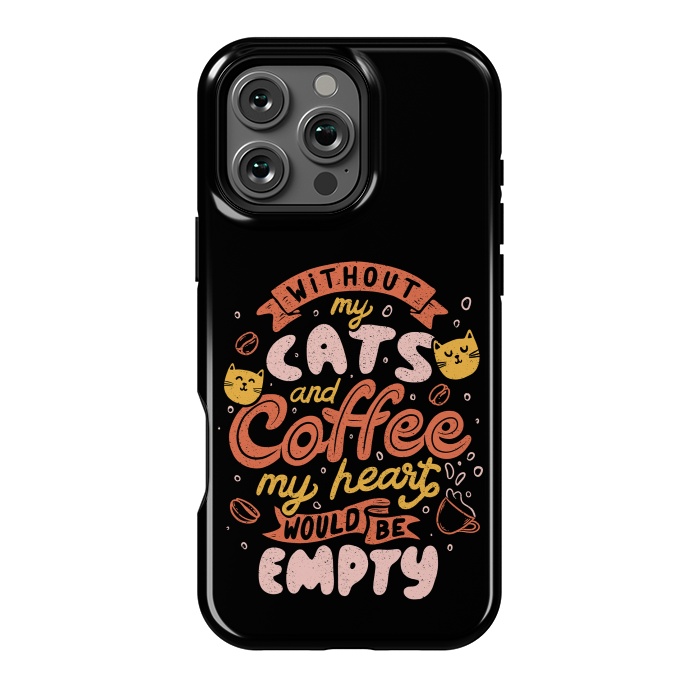 iPhone 16 Pro Max StrongFit Cats and Coffee  by eduely