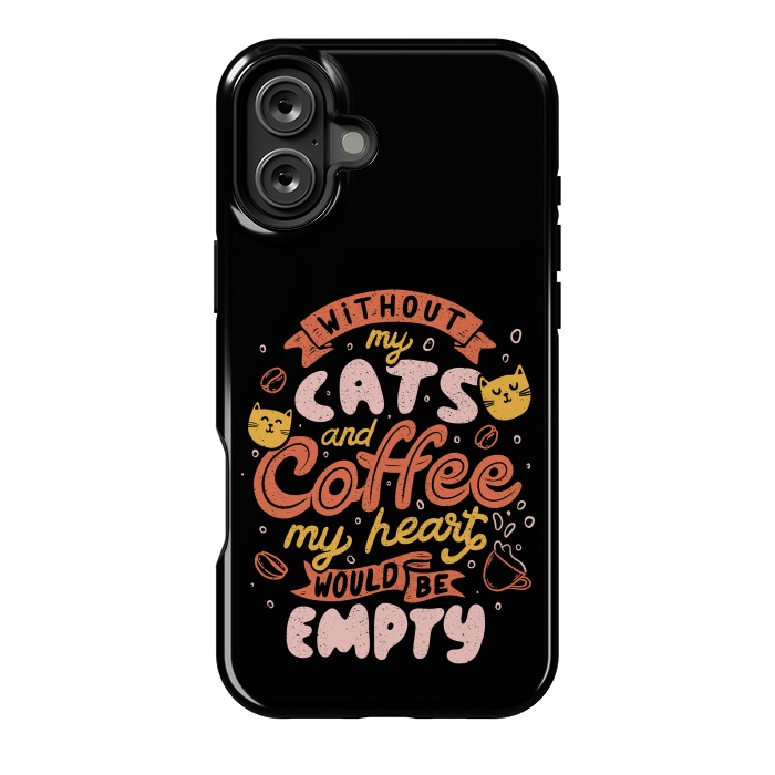 iPhone 16 Plus StrongFit Cats and Coffee  by eduely