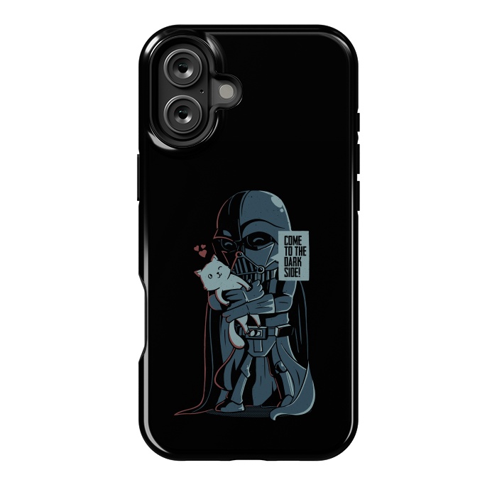 iPhone 16 Plus StrongFit Come to the Dark Side - Cute Cat by eduely