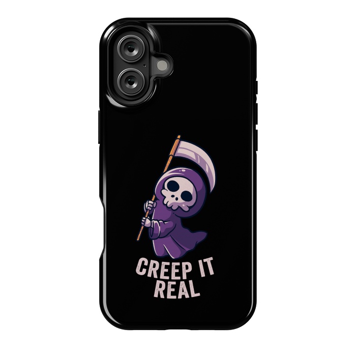 iPhone 16 Plus StrongFit Creep It Real - Skull by eduely