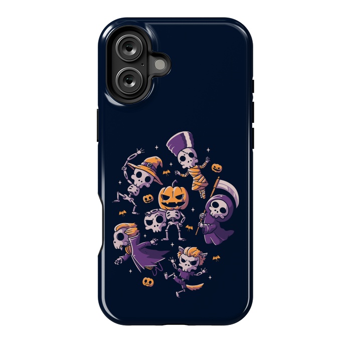 iPhone 16 Plus StrongFit Halloween Skulls by eduely