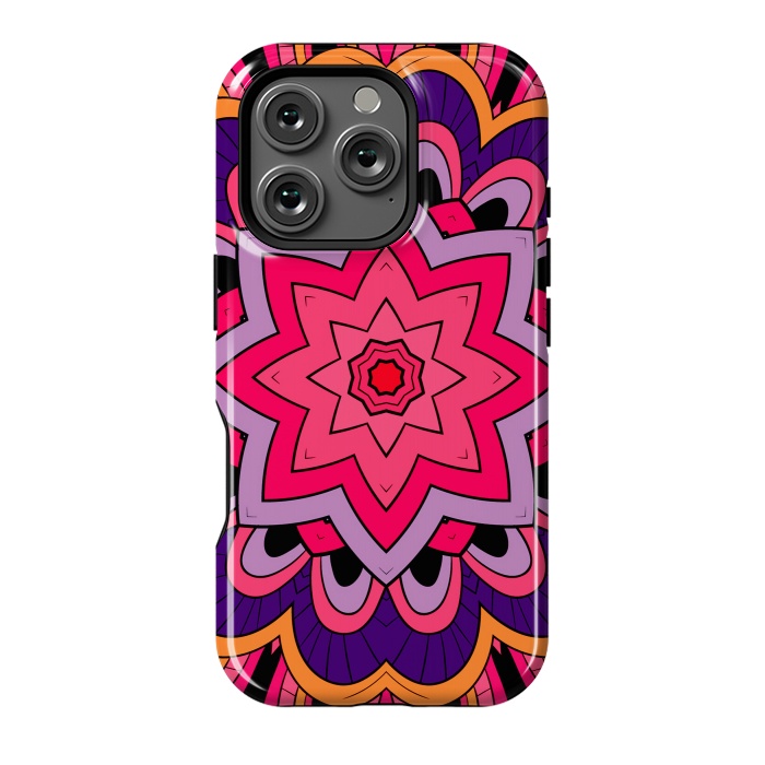 iPhone 16 Pro StrongFit Mandala Pattern Purple by ArtsCase