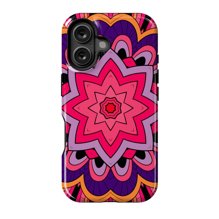 iPhone 16 StrongFit Mandala Pattern Purple by ArtsCase