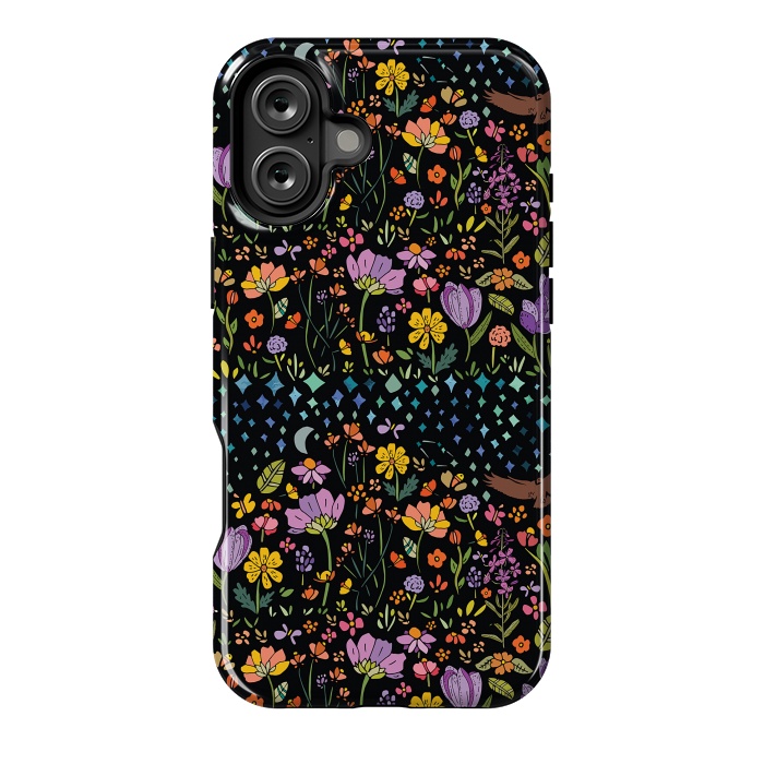 iPhone 16 Plus StrongFit Whimsical Night Forest by Pom Graphic Design