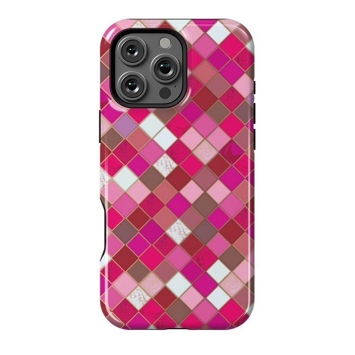 iPhone 16 Pro Max StrongFit pink pretty tiles by MALLIKA