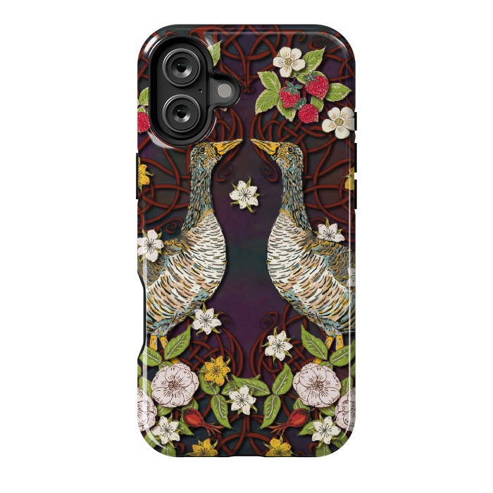 iPhone 16 Plus StrongFit Summer Strawberry Geese by Lotti Brown