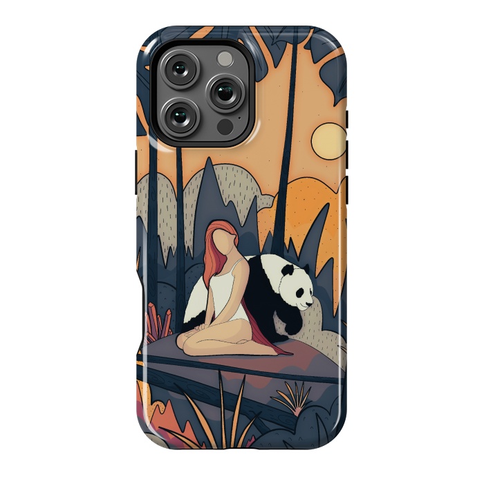 iPhone 16 Pro Max StrongFit The panda and the girl by Steve Wade (Swade)