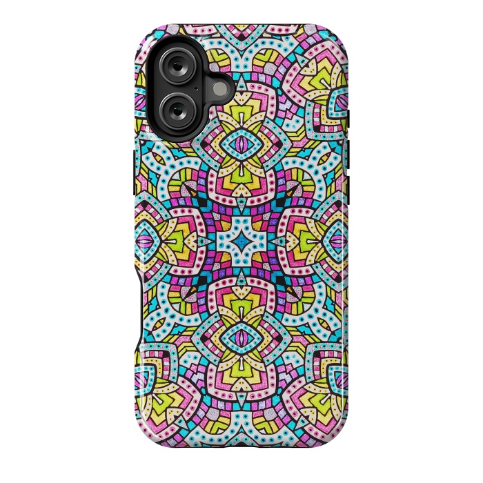 iPhone 16 Plus StrongFit Persian kaleidoscopic Mosaic G515 by Medusa GraphicArt