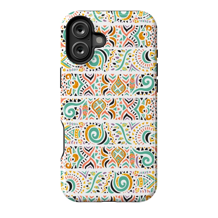 iPhone 16 Plus StrongFit Jungle doodles day by Pom Graphic Design