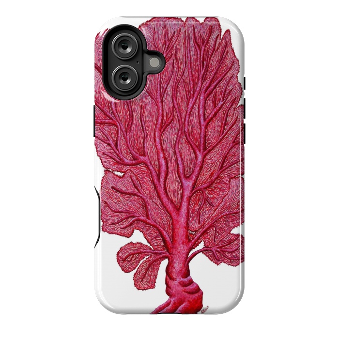 iPhone 16 Plus StrongFit Pink Red Coral Gorgona by Chloe Yzoard