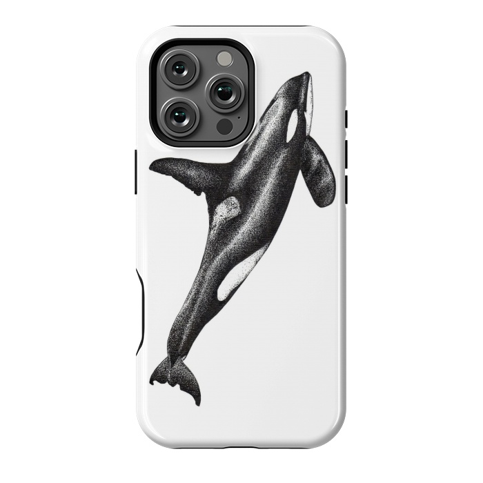 iPhone 16 Pro Max StrongFit Orca killer whale ink art by Chloe Yzoard