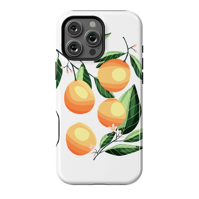 iPhone 16 Pro Max StrongFit Peaches on white by Jelena Obradovic