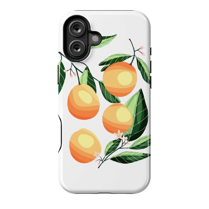 iPhone 16 Plus StrongFit Peaches on white by Jelena Obradovic