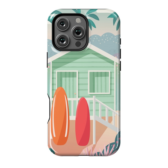 iPhone 16 Pro Max StrongFit Beach cabin by Jelena Obradovic