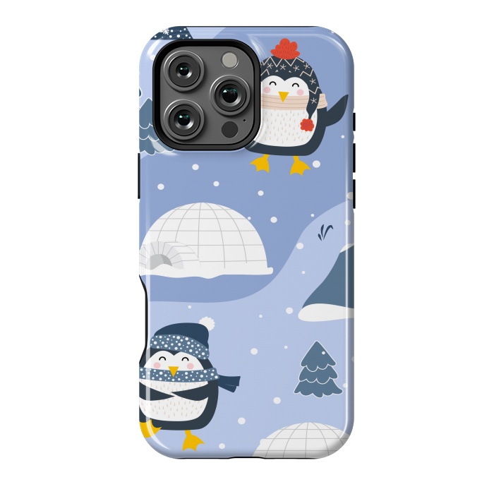 iPhone 16 Pro Max StrongFit winter happy penguins by haroulita