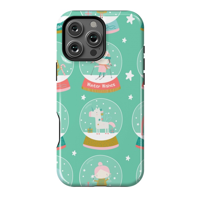 iPhone 16 Pro Max StrongFit xmas snowglobe by haroulita