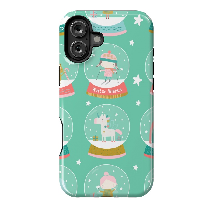 iPhone 16 Plus StrongFit xmas snowglobe by haroulita