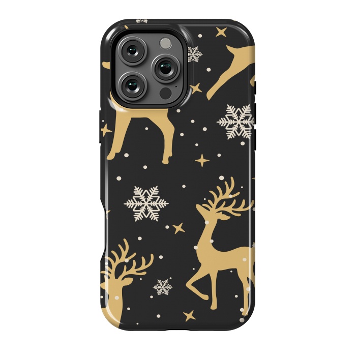 iPhone 16 Pro Max StrongFit gold deers xmas  by haroulita