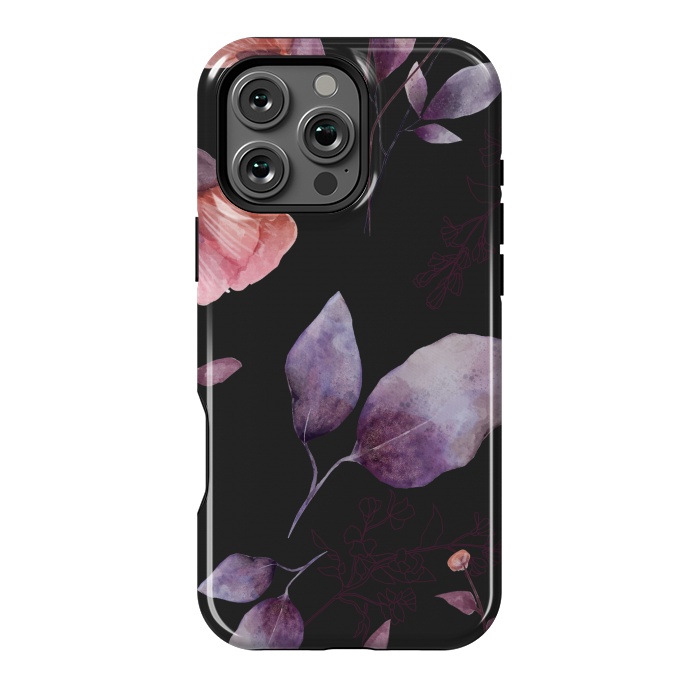 iPhone 16 Pro Max StrongFit rose gray flowers by haroulita