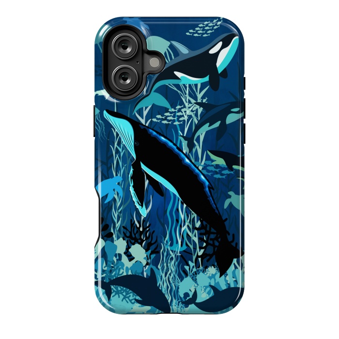 iPhone 16 Plus StrongFit Sealife Blue Shades Dream Underwater Scenery by BluedarkArt