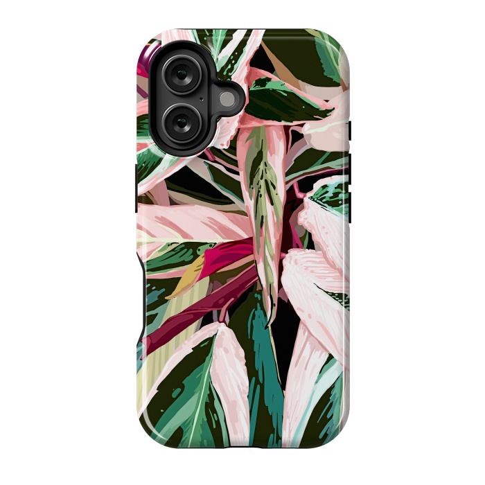 iPhone 16 StrongFit Tropical Variegated Houseplant by Uma Prabhakar Gokhale