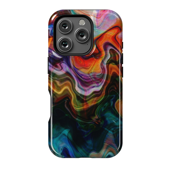 iPhone 16 Pro StrongFit Digitalart Abstract Marbling G596 by Medusa GraphicArt