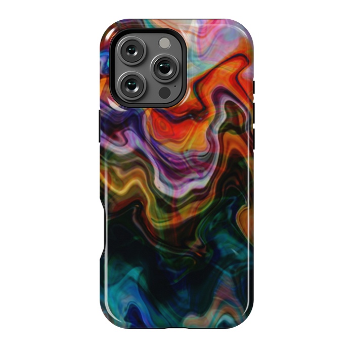 iPhone 16 Pro Max StrongFit Digitalart Abstract Marbling G596 by Medusa GraphicArt