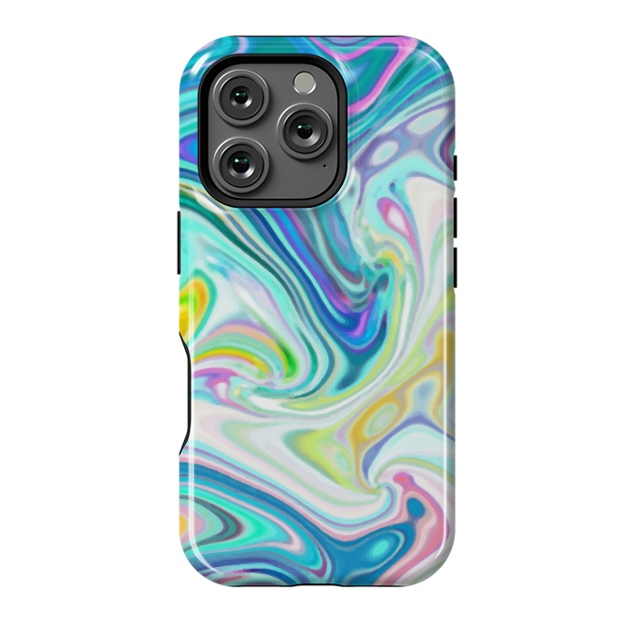 iPhone 16 Pro StrongFit Digitalart Abstract Marbling G597 by Medusa GraphicArt