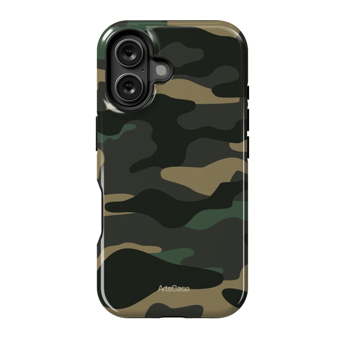 iPhone 16 StrongFit Green Camo by ArtsCase