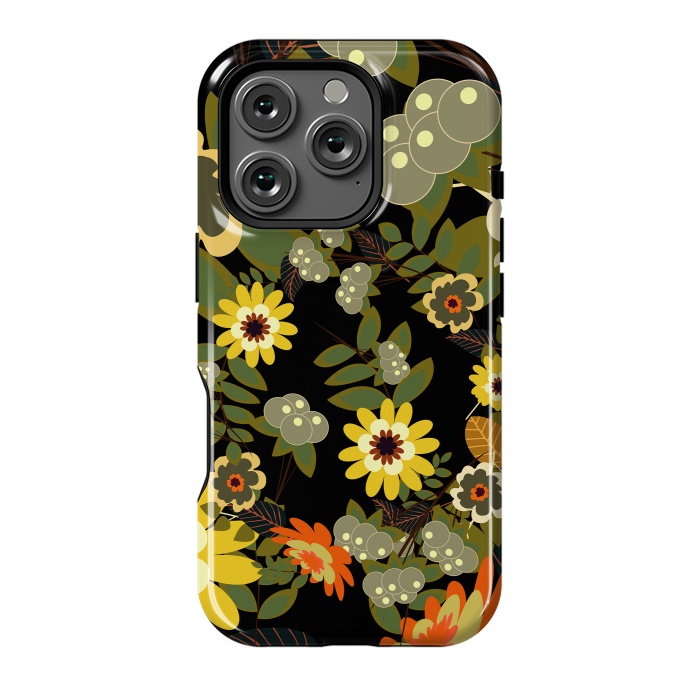 iPhone 16 Pro StrongFit Green Flowers by ArtsCase