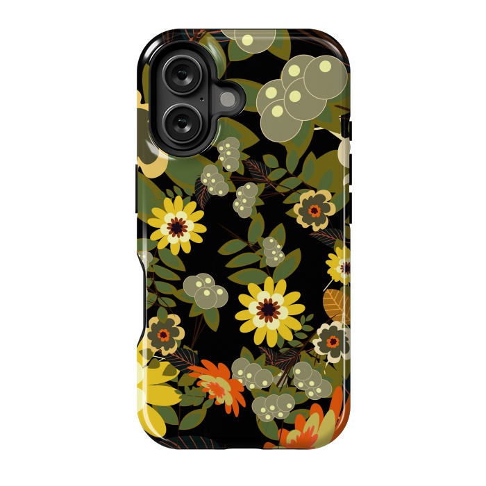 iPhone 16 StrongFit Green Flowers by ArtsCase