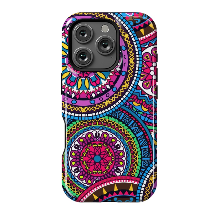 iPhone 16 Pro StrongFit Multicolor Ornament Mandala by ArtsCase