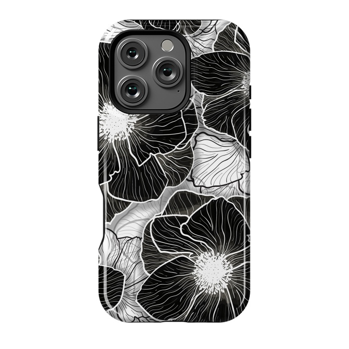 iPhone 16 Pro StrongFit Anemones Wildflower Illustration G599 by Medusa GraphicArt