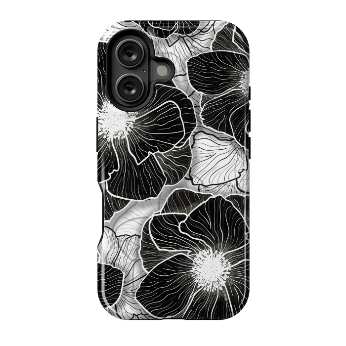 iPhone 16 StrongFit Anemones Wildflower Illustration G599 by Medusa GraphicArt