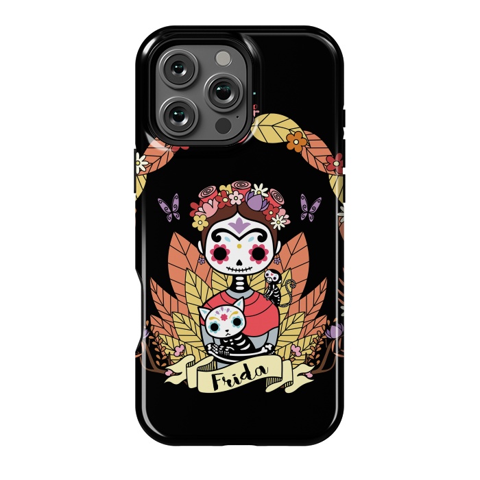 iPhone 16 Pro Max StrongFit Cute Frida sugar skull by Laura Nagel