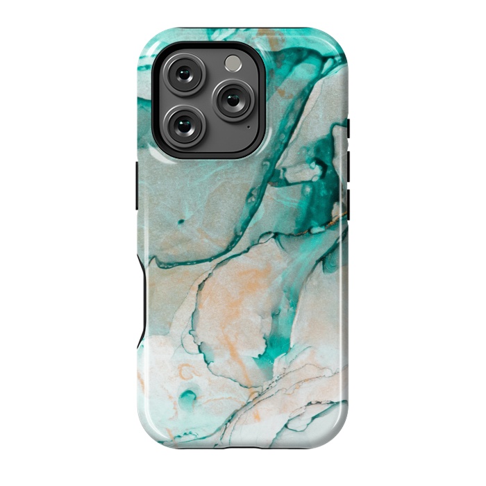 iPhone 16 Pro StrongFit Tropical Green Marble by ArtsCase