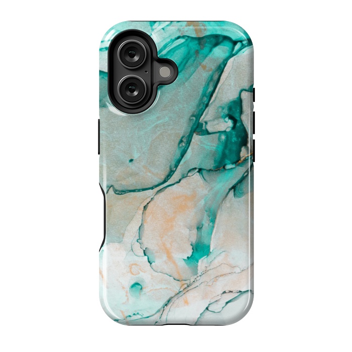 iPhone 16 StrongFit Tropical Green Marble by ArtsCase