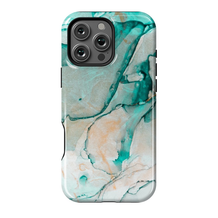 iPhone 16 Pro Max StrongFit Tropical Green Marble by ArtsCase