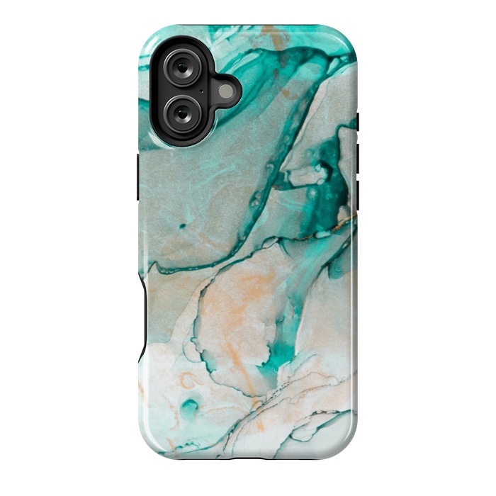 iPhone 16 Plus StrongFit Tropical Green Marble by ArtsCase