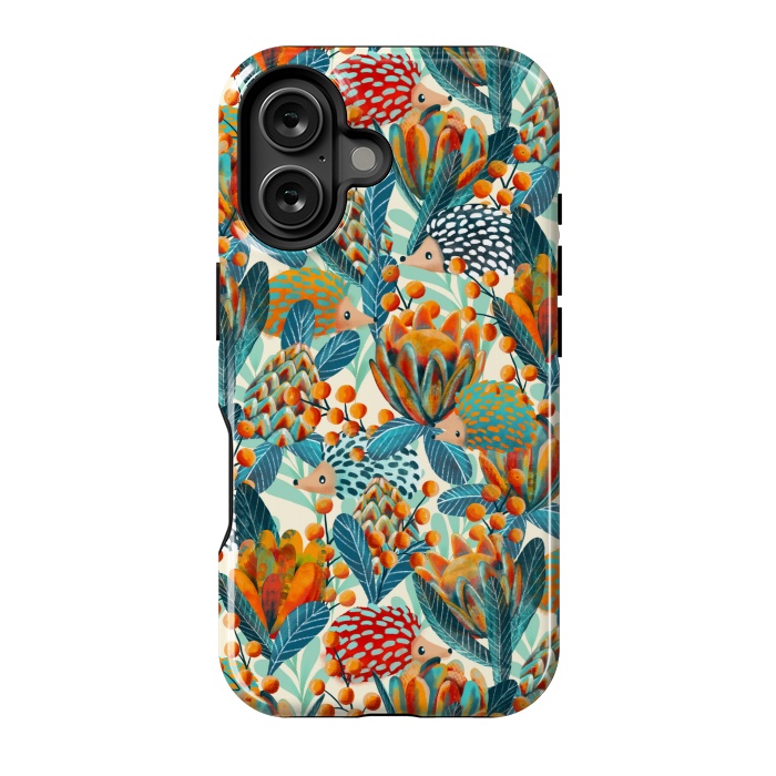 iPhone 16 StrongFit Hiding Hedgehogs by gingerlique