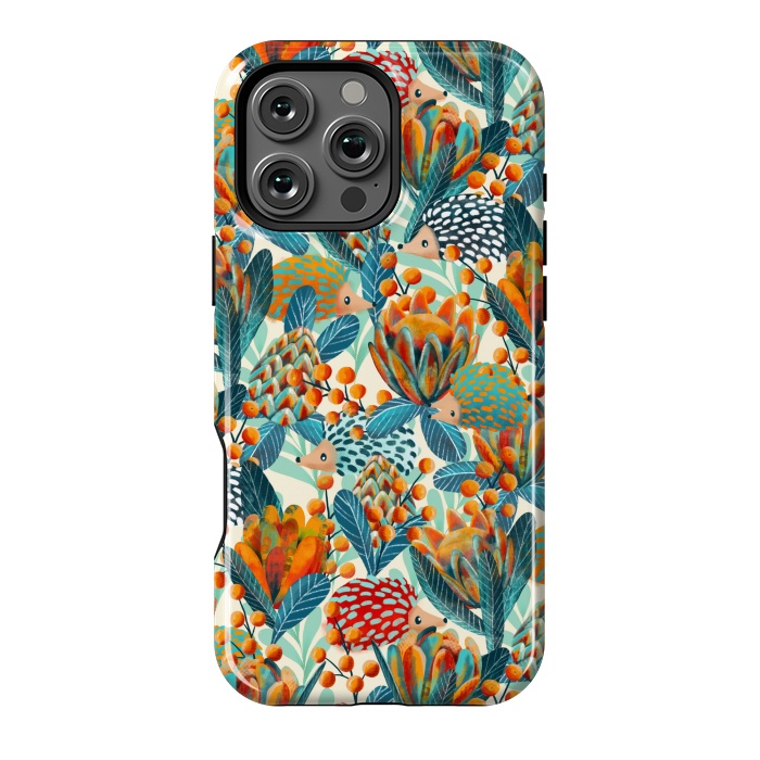 iPhone 16 Pro Max StrongFit Hiding Hedgehogs by gingerlique