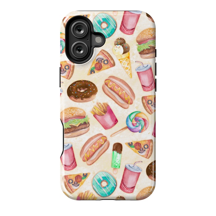 iPhone 16 Plus StrongFit Junk Food by gingerlique