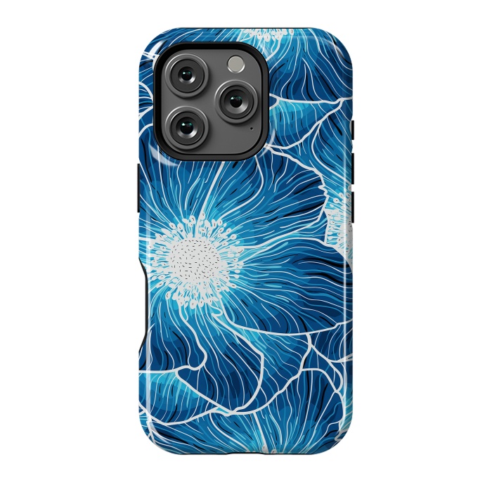 iPhone 16 Pro StrongFit Blue Anemones Wildflower G605 by Medusa GraphicArt