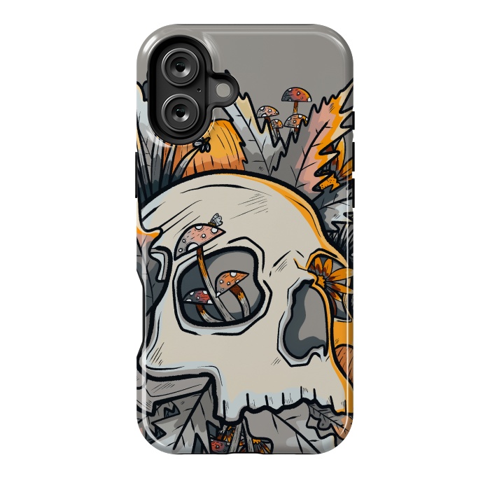 iPhone 16 Plus StrongFit The mushrooms and skull by Steve Wade (Swade)