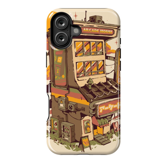 iPhone 16 Plus StrongFit Arcade House by Ilustrata