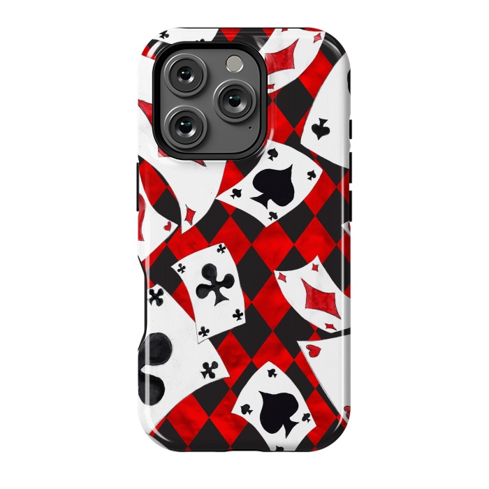 iPhone 16 Pro StrongFit alice-playing cards by haroulita