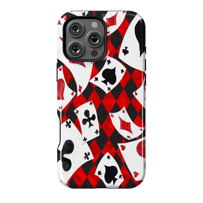 iPhone 16 Pro Max StrongFit alice-playing cards by haroulita