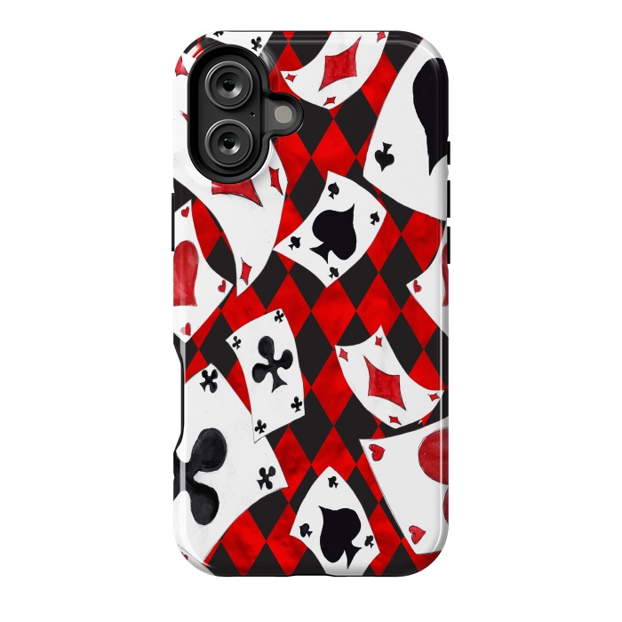 iPhone 16 Plus StrongFit alice-playing cards by haroulita